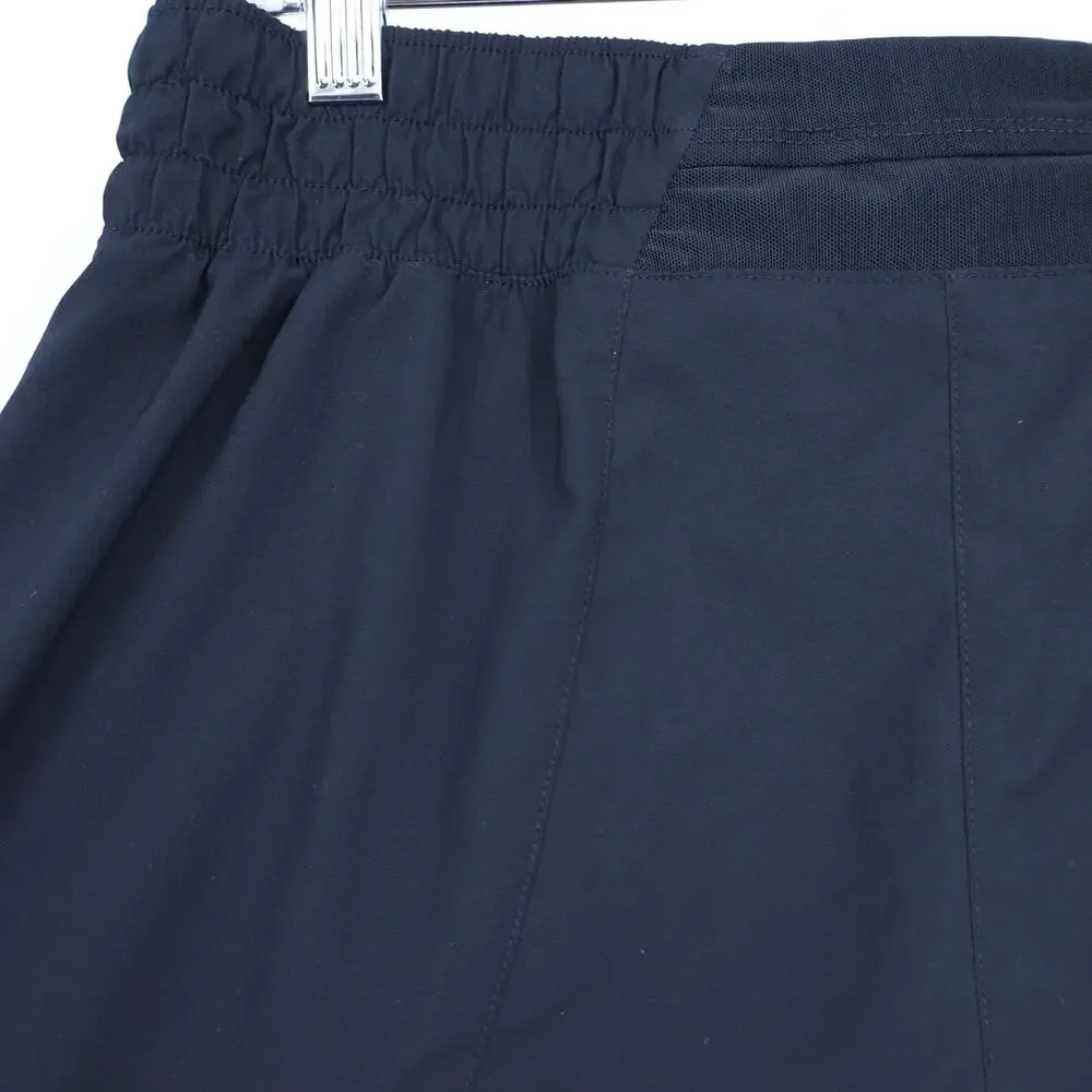 NIKE One Dri Fit 2-in-1 Shorts Black Mid Rise Brief Lined Running Women's M